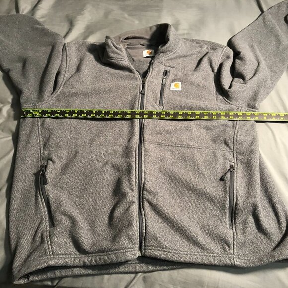 Carhartt Dalton Full‑Zip Fleece Jacket 103832‑036 Shadow Heather Men’s Size XXL - Picture 4 of 16